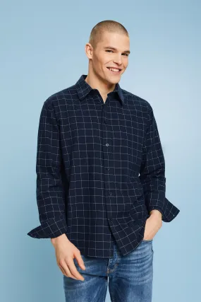 Camicia a quadri in flanella dalla vestibilità regolare