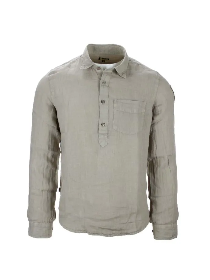 Camicia serafino in lino