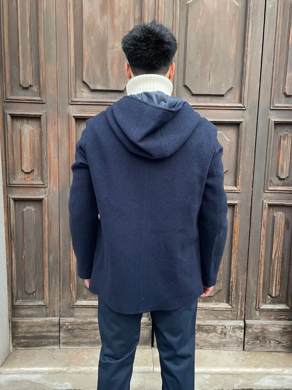 Cappotto cappuccio tascone