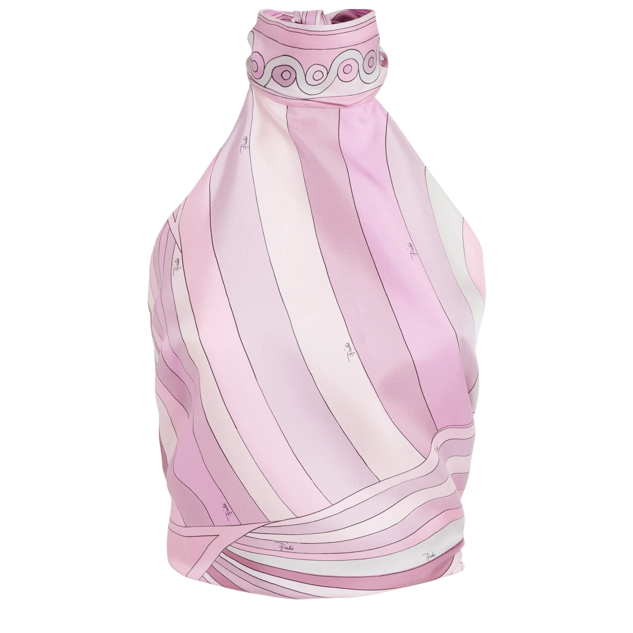 EMILIO PUCCI  Top in seta rosa