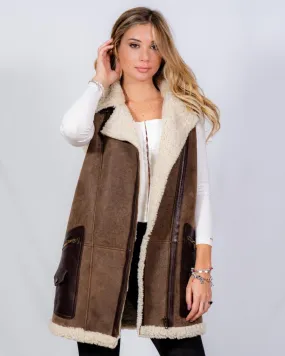 GILET MONTONE DONNA CAMMELLO