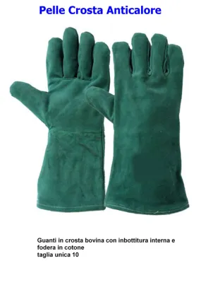 GUANTI DA LAVORO CROSTA ANTICALORE imbottito