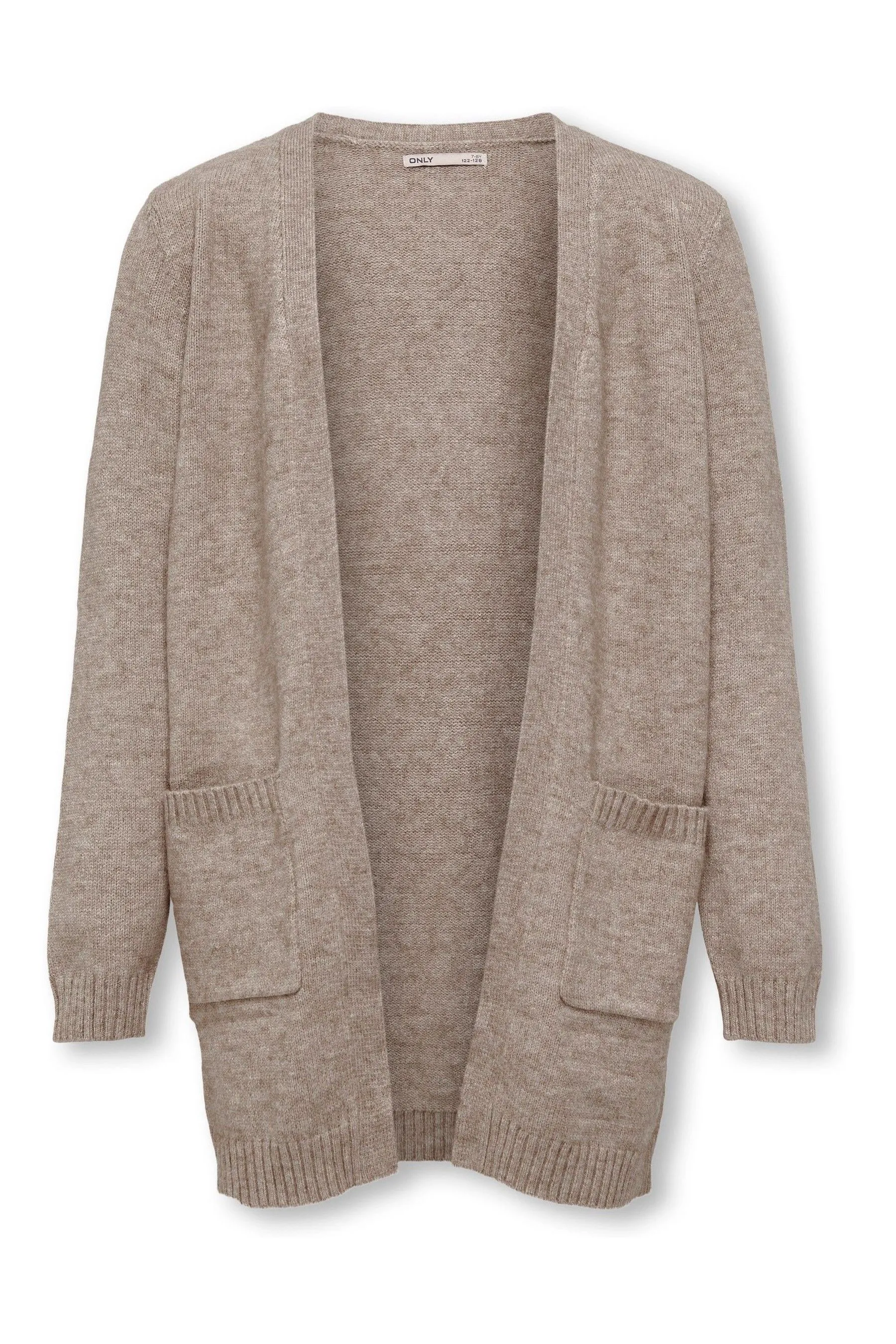 Only - Grigio - Cardigan lungo per BAMBINI con tasche    