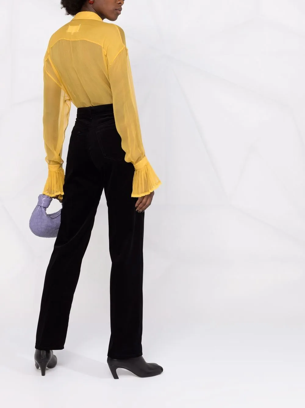 pantalone 5 tasche in velluto