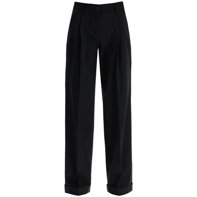 Pantaloni a palazzo in twill