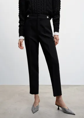 Pantaloni diritti bottoni
