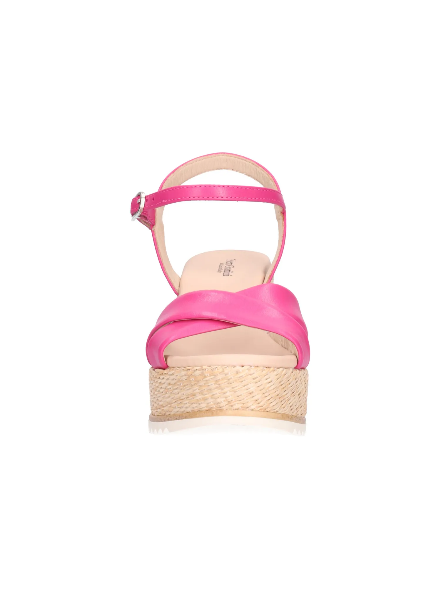 Sandalo con zeppa Nero Giardini da donna fucsia