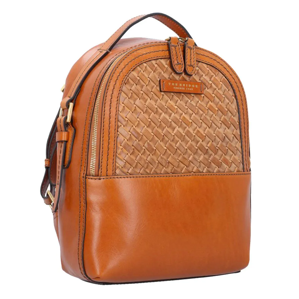 Zaino Donna THE BRIDGE linea Salinger in Pelle color Cognac